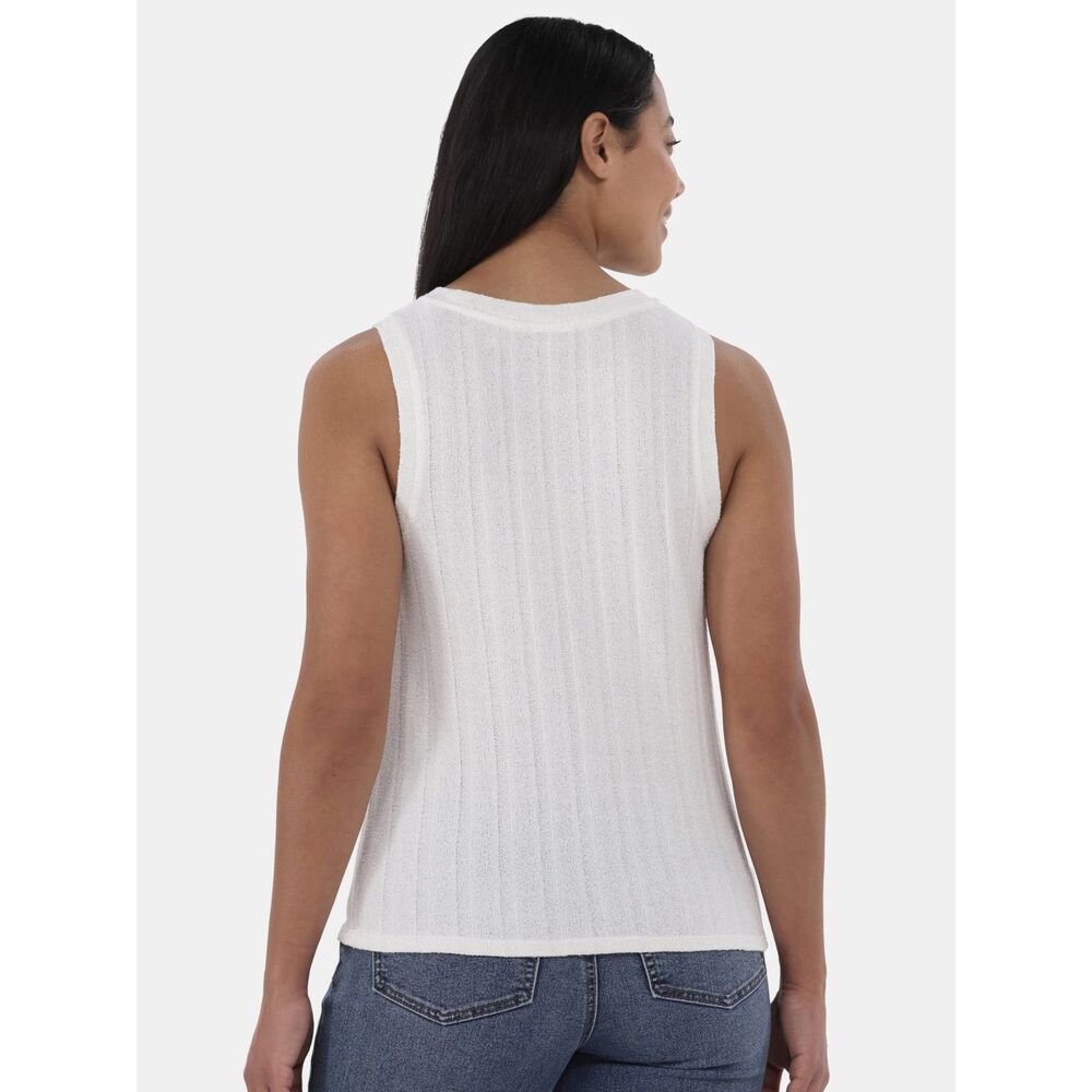 Time & Tru Women's Sleeveless Sweater Knit Twist Front Tank Top Size S(4-6) - Picture 2 of 8